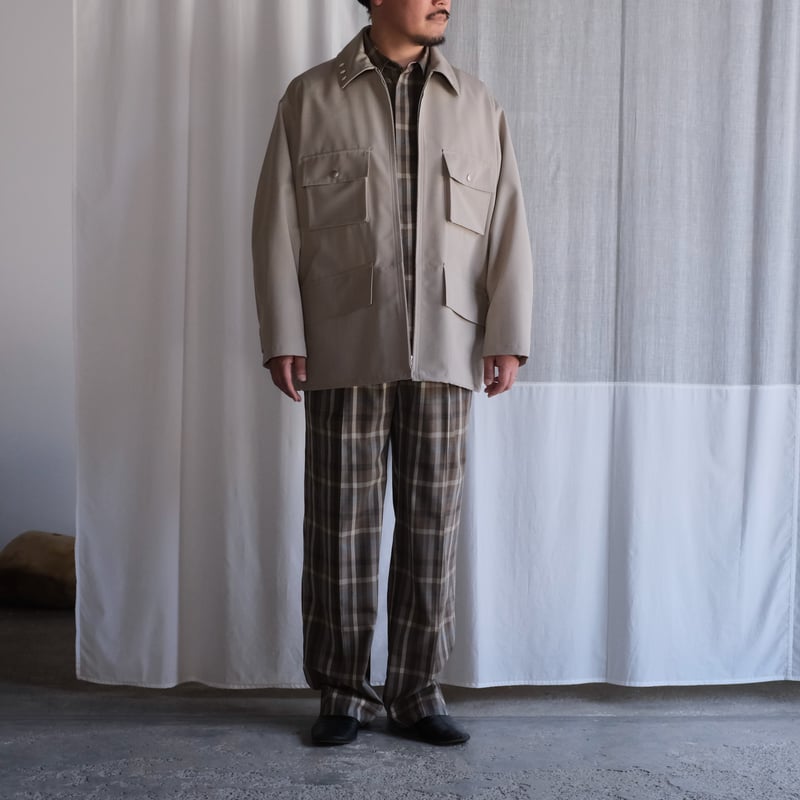 AURALEE / SUPER FINE TROPICAL WOOL CHECK TWO-TU