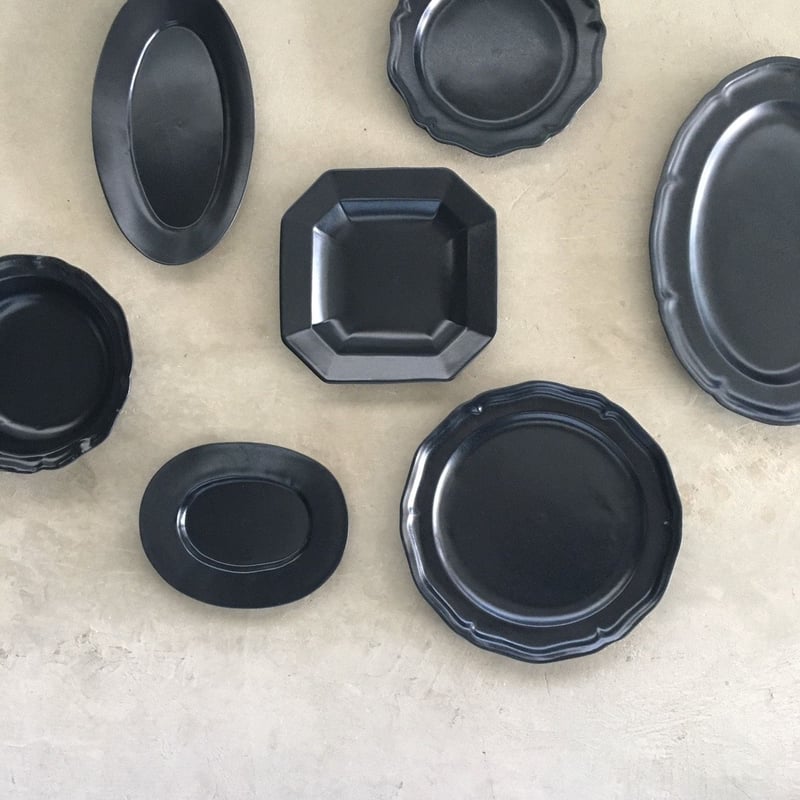 黒7寸ピューターリム皿　亀田大介さん　亀田文さん 亀田文 7寸ピューターリム皿 ブラック | sette