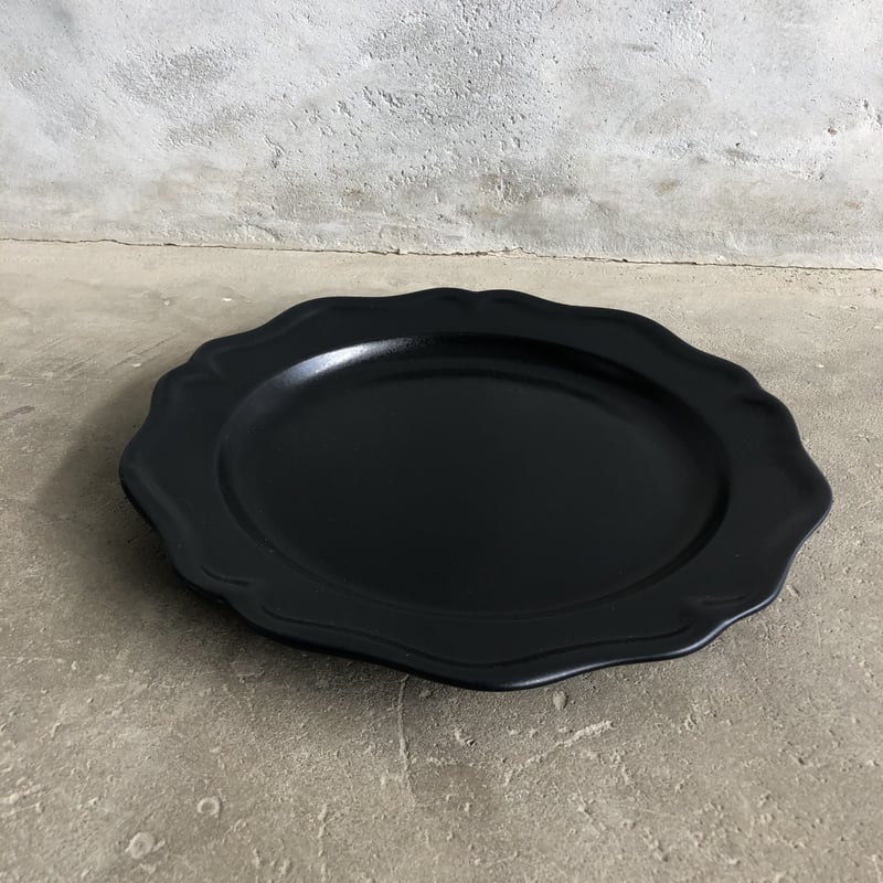 亀田文 7寸ピューターリム皿 ブラック | sette