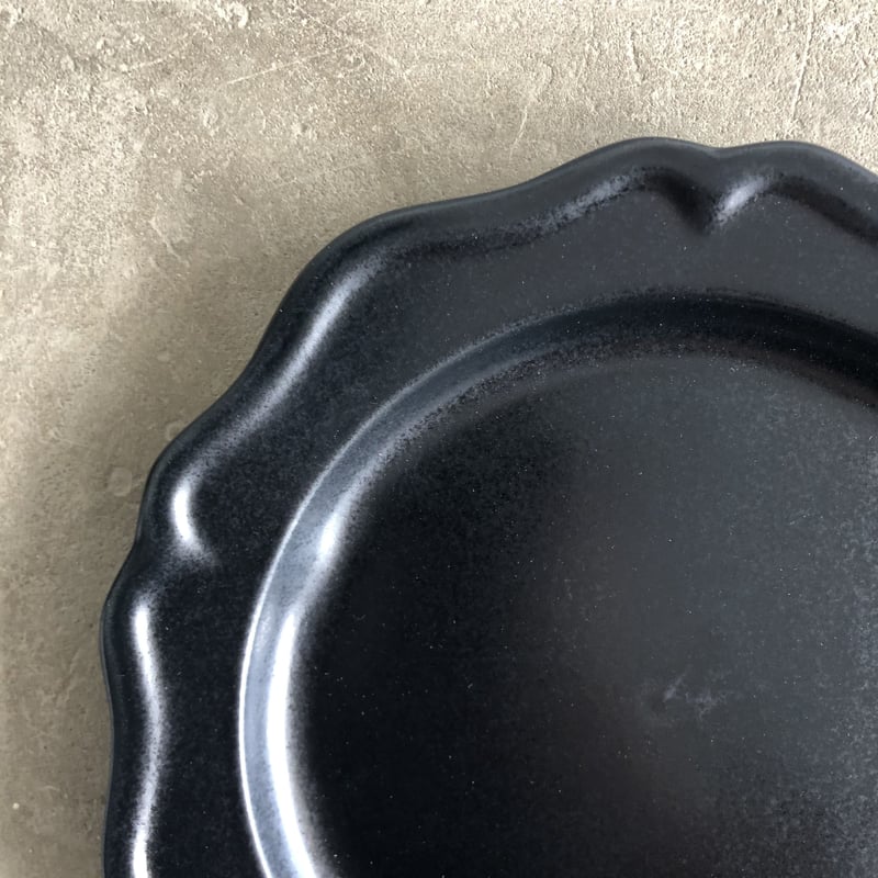 亀田文 7寸ピューターリム皿 ブラック | sette