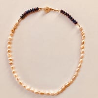 Necklace pink pearl beads
