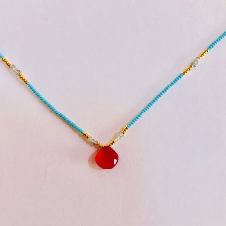 NELB2YP 27 Long necklace 2way very pink and yellow top