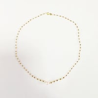 NESWP24 Necklace  wirechain pearl top