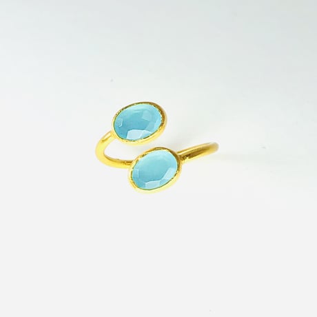 w blue chalcedony Ring