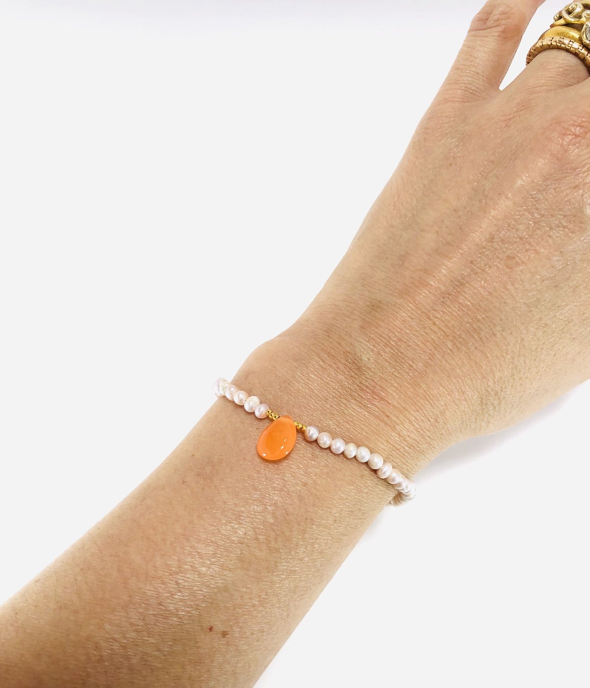 カビゴンさま ete K10 淡水パール ブレスレット 17cm 証明書あり