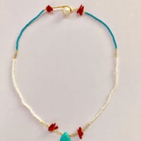 NESPTT27 necklace pearl turquose