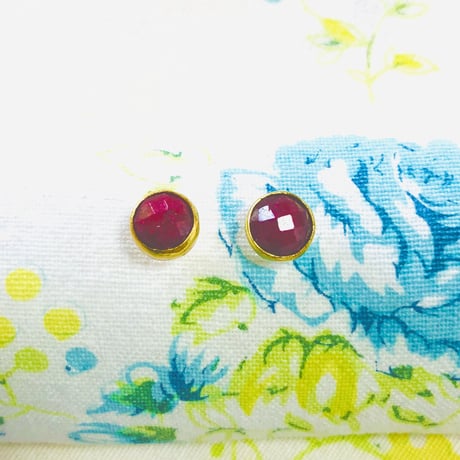 ruby pierced earring ピアス
