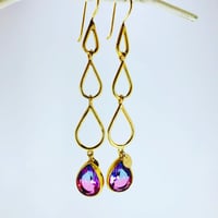 レインボータンザナイトスイングピアス