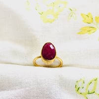 ruby drop 22kgf brass ring ルビーリング