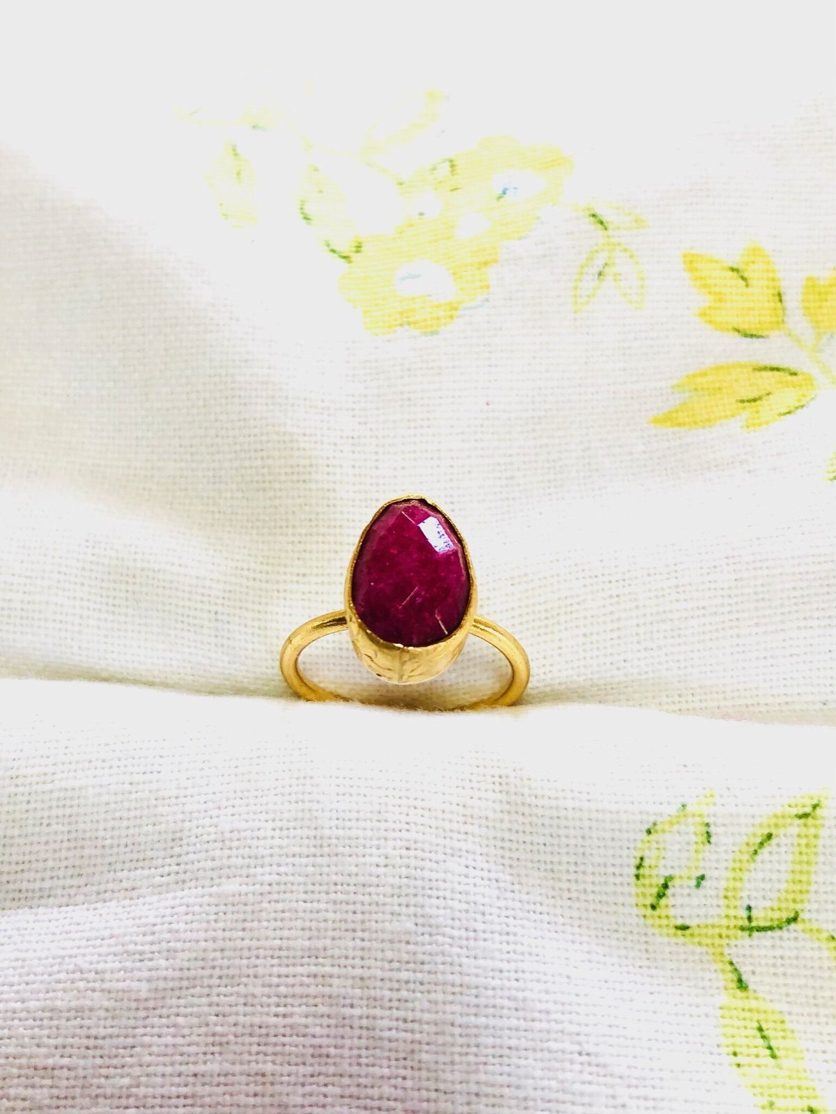 ruby drop 22kgf brass ring ルビーリング | mari laguna Co