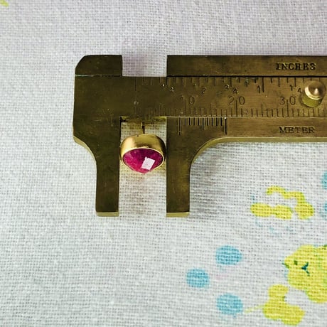 ruby pierced earring ピアス