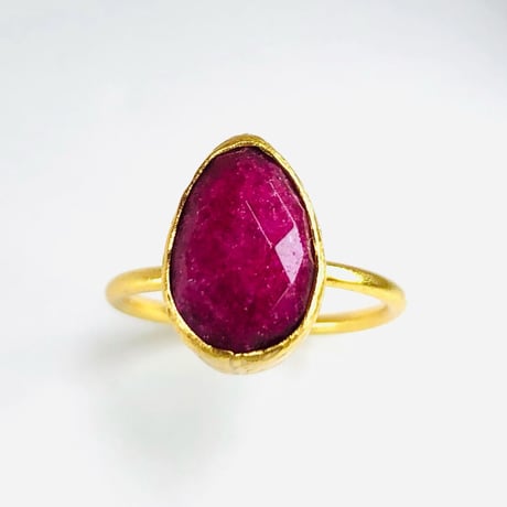 ruby drop 22kgf brass ring ルビーリング