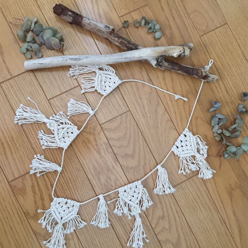 マクラメガーランドタペストリー 受注製作 タペストリー・壁掛け yuki