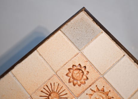 Roger Capron / Tile-top Coffee Table, Sun Motif