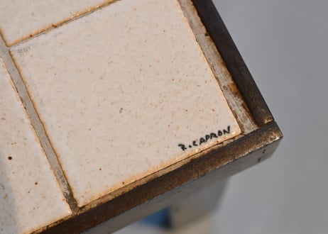 Roger Capron / Tile-top Coffee Table, Sun Motif