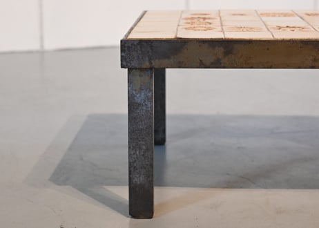 Roger Capron / Tile-top Coffee Table, Sun Motif