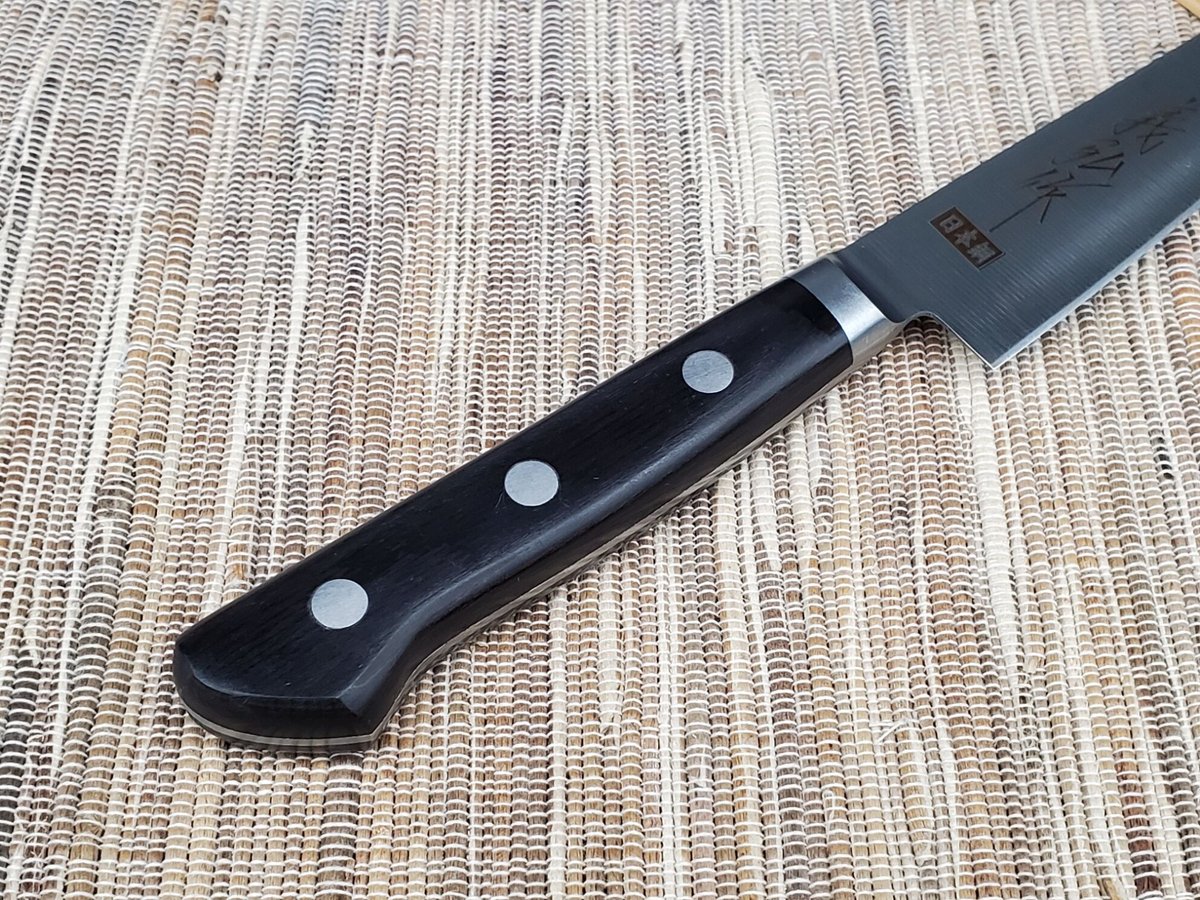 義弘作　菜切　包丁　黒打ステンレス AUS-8A 山脇刃物製作所　紫檀水牛八角柄 義弘作菜切包丁黒打 ステンレスAUS-8A 山脇刃物製作所紫檀水牛八角柄