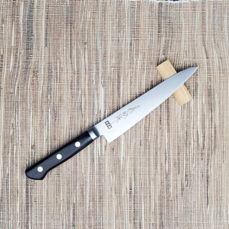 義弘作　ペティナイフ　本黒　包丁　5寸　青鋼　山脇刃物製作所　紫檀水牛八角柄 義弘作 ペティナイフ 5寸 青紙スーパー鋼 山脇刃物製作所 紫檀白水牛