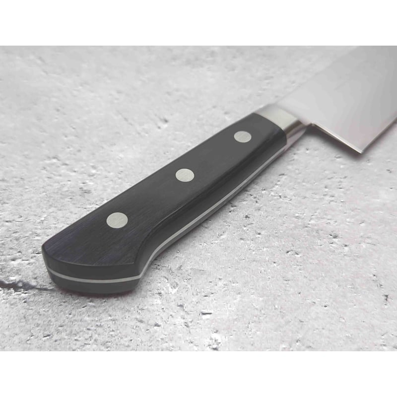 正光作V金ゴールド手打鎚目三徳包丁165