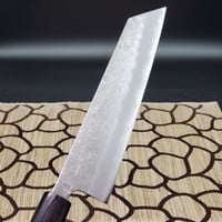 義弘作】銀三梨地 三徳165mm ウォールナット柄 | 山脇刃物製作所