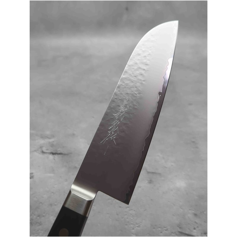 正光作V金ゴールド手打鎚目三徳包丁165