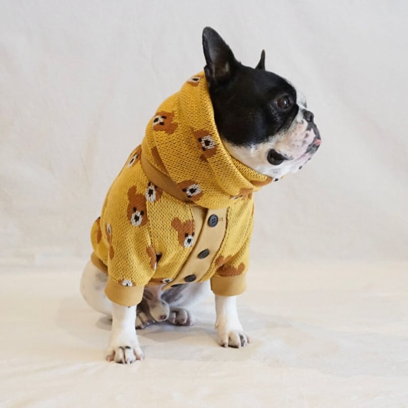 クマさんカーディガン//マスタード・・フレブル服TiTiTi | フレンチ