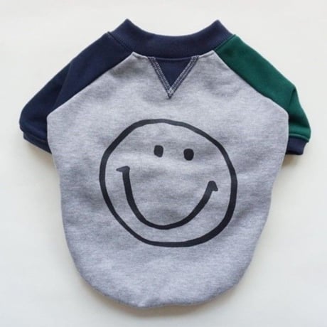 smileスウェットTシャツ // グリーンネイビー