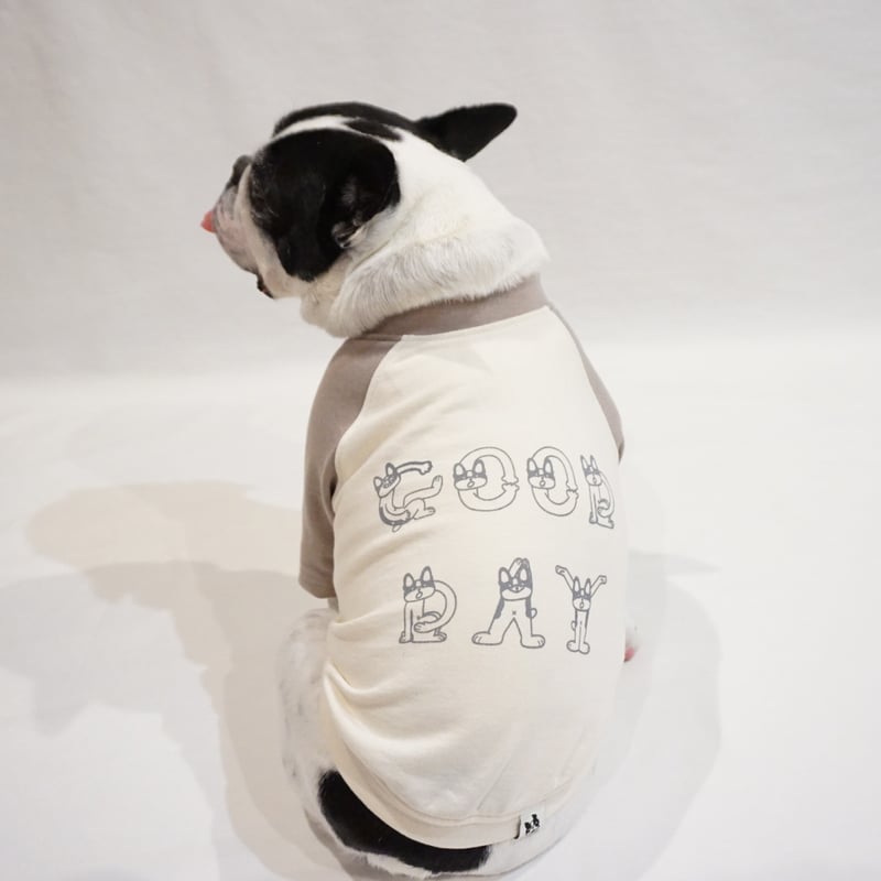 GOODDAYラグランスリーブスウェット/グレージュ・・・フレブル服TiTiTi