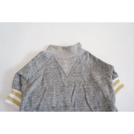 tititiのスウェットusude：ロンパース//ホワイト×ゴールド　　　　　  【フレブル服TiTiTi】