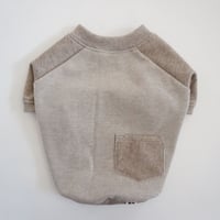 ヒッコリーデニムのラグランTシャツ//　ブラウン　　　　　  *フレブル服TiTiTi