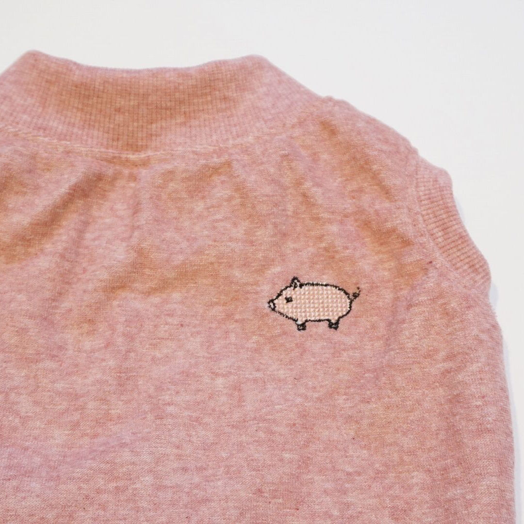 ┊buta┊オーガニックコットンパイルタンク//ピンク・・・フレブル服