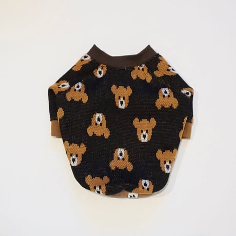 クマさんセーター//ブラック・・・・フレブル服TiTiTi