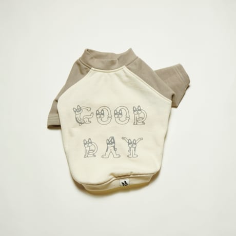 GOODDAYラグランスリーブスウェット/グレージュ・・・フレブル服TiTiTi