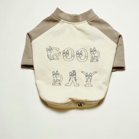 GOODDAYラグランスリーブスウェット/グレージュ・・・フレブル服TiTiTi