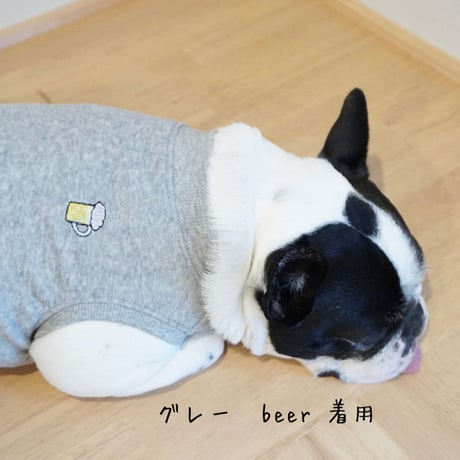 ┊beer┊オーガニックコットンパイルタンク//ネイビー・・フレブル服TiTiTi