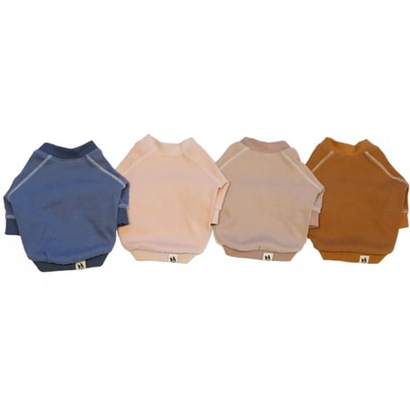 ステッチリブTシャツ//ブラウン・・・フレブル服TiTiTi