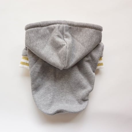 tititiのスウェットパーカー//   ホワイト×ゴールド     　　　　*フレブル服TiTiTi