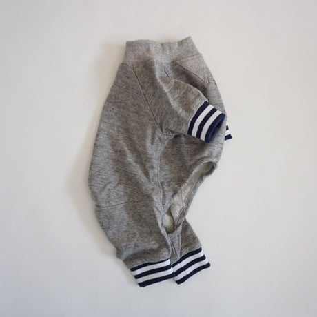 tititiのスウェットusude：ロンパース//ネイビー×ホワイト　　　　　  【フレブル服TiTiTi】