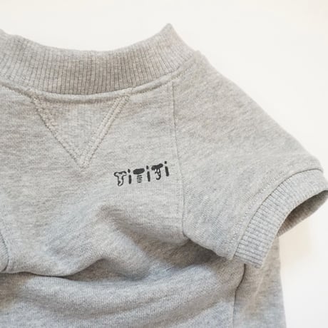 butaさんスウェットTシャツ//グレー・・フレブル服TiTiTi
