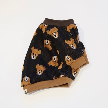 クマさんセーター//ブラック・・・・フレブル服TiTiTi