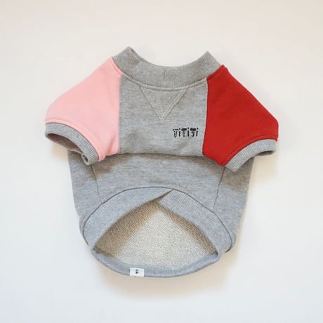 butaさんスウェットTシャツ//ピンクレッド・・・フレブル服TiTiTi