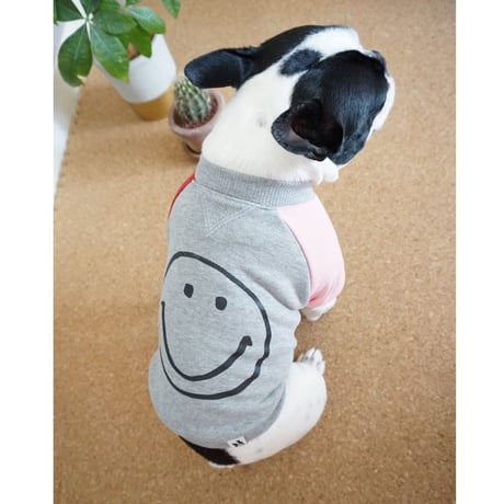 smileスウェットTシャツ // グリーンネイビー