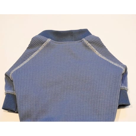 ステッチリブTシャツ//ブルー・・・・フレブル服TiTiTi
