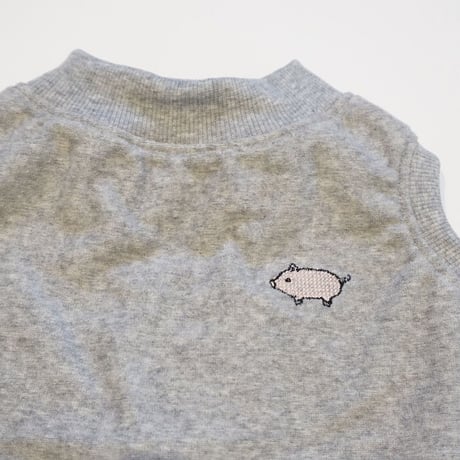 ┊buta┊オーガニックコットンパイルタンク//グレー・・・フレブル服TiTiTi