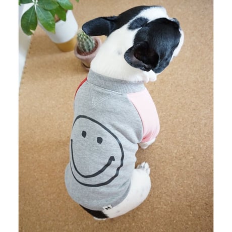smileスウェットTシャツ // ピンクレッド