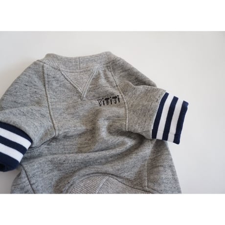tititiのスウェットusude：ラグランTシャツ//ネイビー×ホワイト　　　　　　　  【フレブル服TiTiTi】
