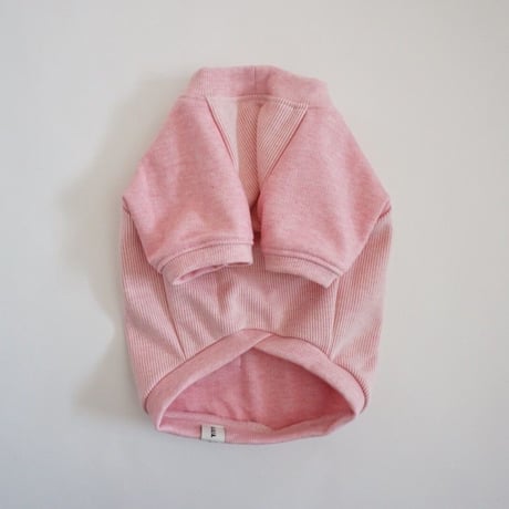 ヒッコリーデニムのラグランTシャツ//　ピンク　　　　　 　 *フレブル服TiTiTi