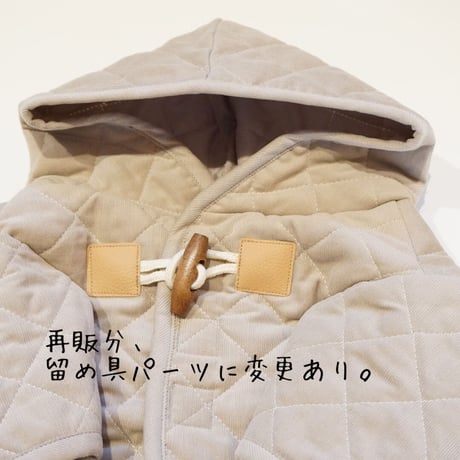 キルティングダッフルコート//グレージュ*フレブル服TiTiTi
