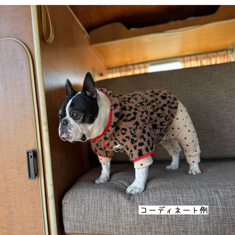 レオパードボアスナッププルオーバー//ブラウン・・フレブル服