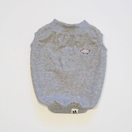 ┊buta┊オーガニックコットンパイルタンク//グレー・・・フレブル服TiTiTi
